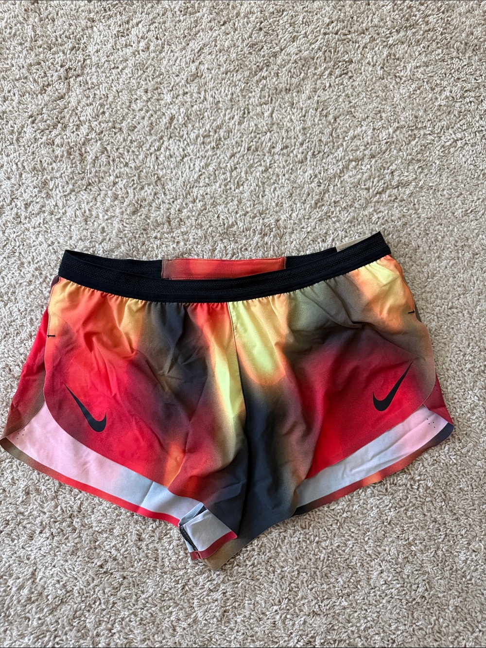 Nike Gradient Athletic Shorts - Red/Yellow/Black